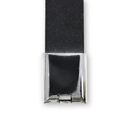 Stainless Steel Black Silver Plated Two Tone Rubber Bracelet