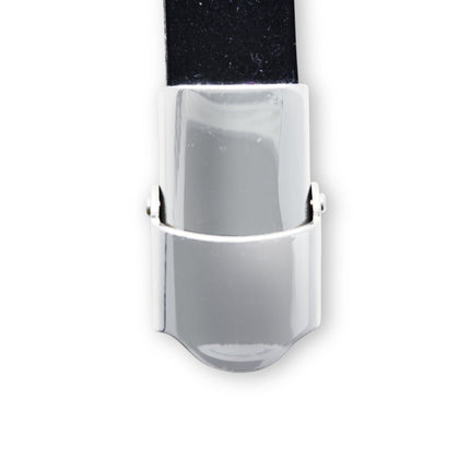Stainless Steel Black Silver Plated Two Tone Rubber Bracelet