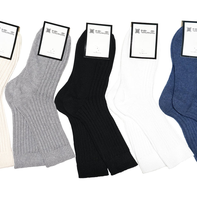 tittimitti® 100% Organic Cotton Men's Boot Socks. 1 Pair. Made in Italy.
