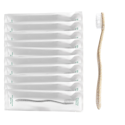 Gentle Green Toothbrush Family Pack (10 Count) – Eco-Friendly Wheat Straw Toothbrushes for Sensitive Teeth | BPA-Free, Travel-Friendly