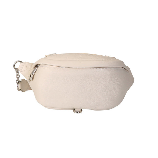 Genuine leather waist bag for women elegant crossbody chest purse unisex for travel running fanny pack