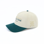 White Corduroy w/Green Suede