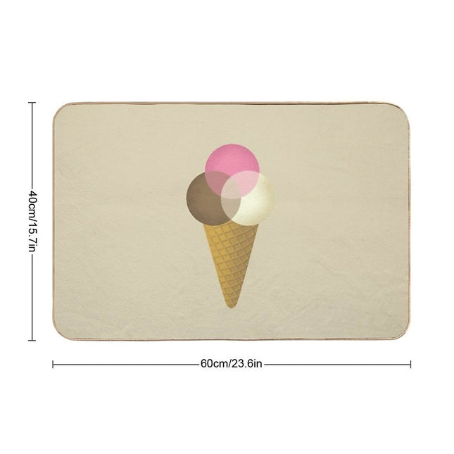 Icecream Venndor  Repositionable Bath Mat