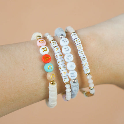 Grace Multicolored Letter Bracelet