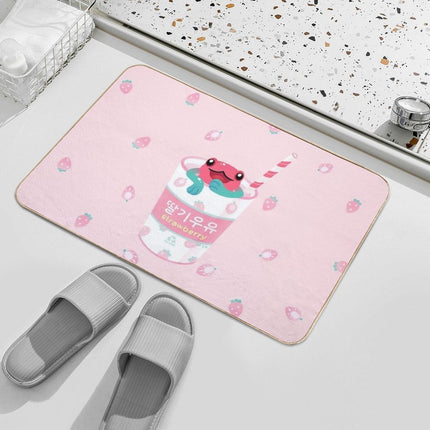 Strawberry Poison Milk 2  Easy Maintenance Bath Mat