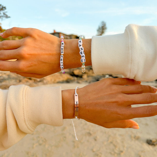 More Faith Letter Bracelet