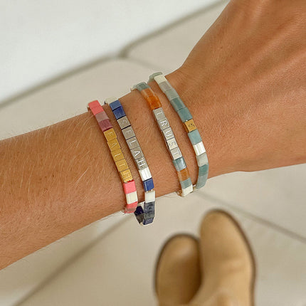 Faith Tile Letter Bracelet