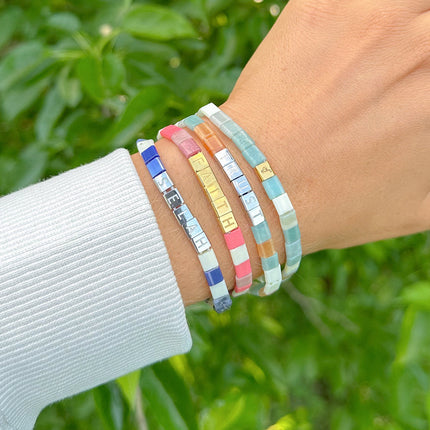 Faith Tile Letter Bracelet