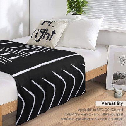 Black Mudcloth - Pillow Version Throw Blanket