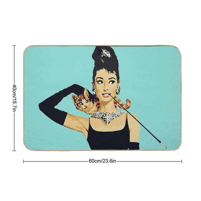 Breakfast at Tiffanys  Audrey Hepburn Jewellery Colour Durable Bath Mat