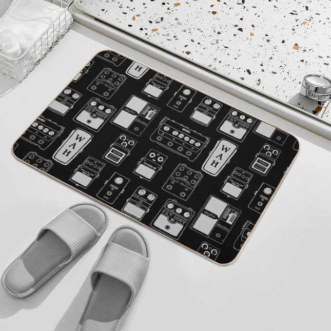 Guitar Pedals Recording Studio Engineer Guitarist Gear Foot Effect Pedals Music Illustration Mug Sticker T-Shirt Etc... Durable Bath Mat