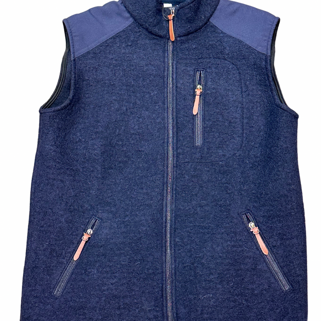 Washable Navy Wool Vest