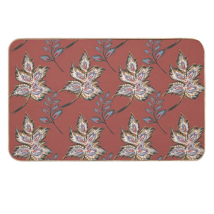 Floral Pattern Of Warm Earth Tones  Multi-Purpose Bath Mat