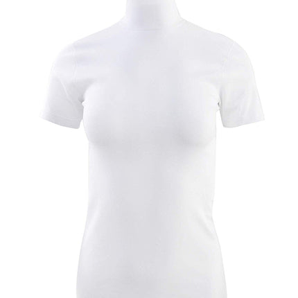 BASIC COTTON Free Spirit Premium Quality Cotton Women's Turtleneck Short Sleeve Shirt Made in Italy (676)