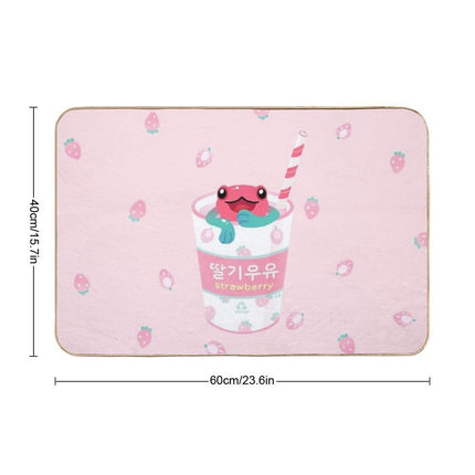 Strawberry Poison Milk 2  Easy Maintenance Bath Mat