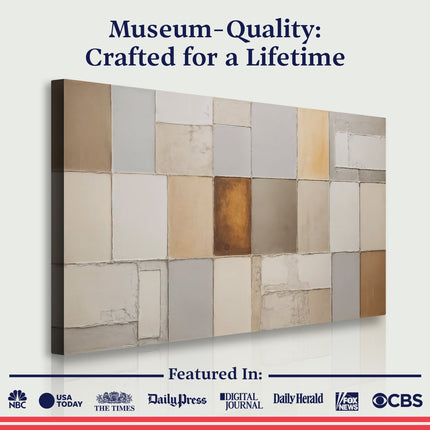 Earth Tones Patchwork Geometric Wall Art