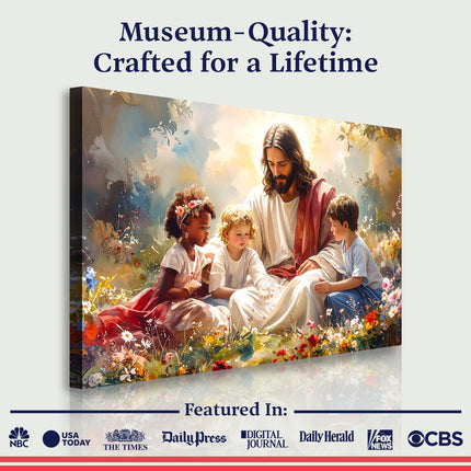 Jesus With Children Faith Wall Art VIII