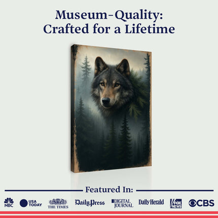 Wolf Double Exposure Wall Art V