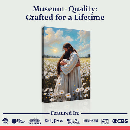 Jesus Hugging Woman Faith Wall Art