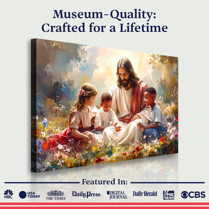Jesus With Children Faith Wall Art VII