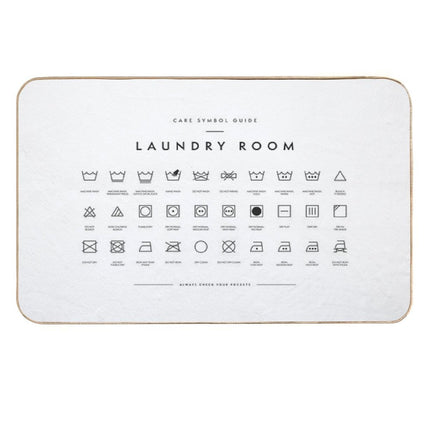 Laundry Room Symbols  Repositionable Bath Mat