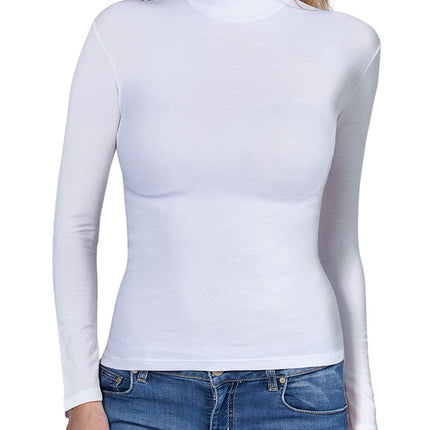 EGI Luxury Modal Women's Long Sleeved Turtleneck Top. Proudly Made in Italy.
