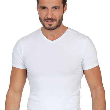 EGI Luxury Modal Men's V-Neck T-Shirt. Proudly Made in Italy (1185)