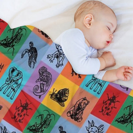 Animals Patchwork Throw Blanket