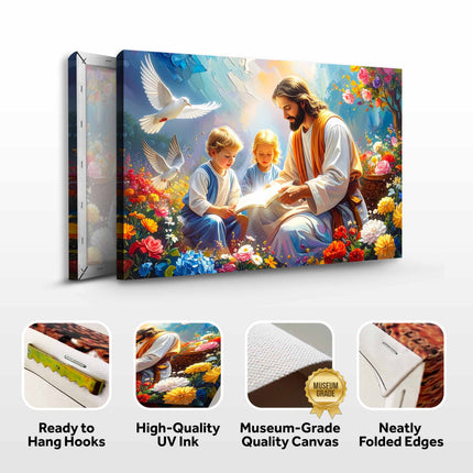 Jesus With Children Faith Wall Art IV