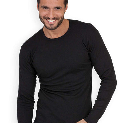 BASIC COTTON Free Spirit Premium Quality 100% Brushed Cotton Men's Long Sleeve Made in Italy (952)