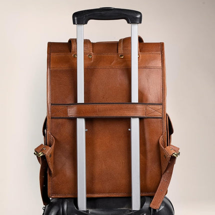 Vintage Leather Backpack Rucksack