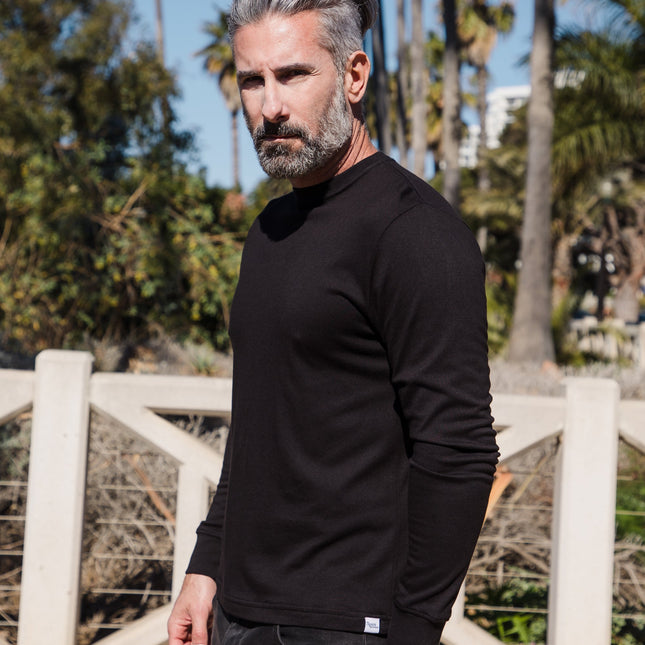 Clearance Men's Bamboo Viscose/Organic Cotton Long Sleeve T-Shirt