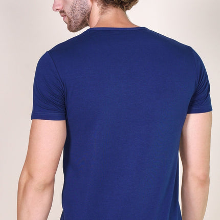 BASIC COTTON Free Spirit Premium Quality Cotton Men's V - Neck T-Shirt Proudly Made in Italy (985)
