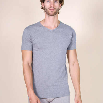 BASIC COTTON Free Spirit Premium Quality Cotton Men's V - Neck T-Shirt Proudly Made in Italy (985)