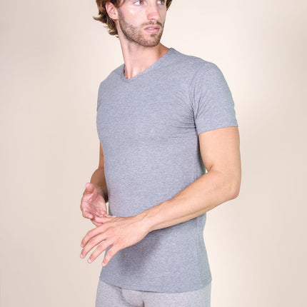 BASIC COTTON Free Spirit Premium Quality Cotton Men's V - Neck T-Shirt Proudly Made in Italy (985)