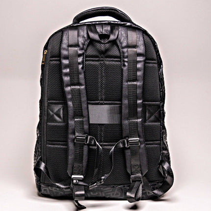 Black Monogram Leather Commuter Bag