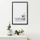 Black Frame w/ Mat / 8x10 inches