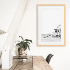 Wood Frame w/ Mat / 8x10 inches