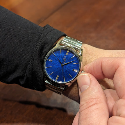 Blue Sunburst Watch