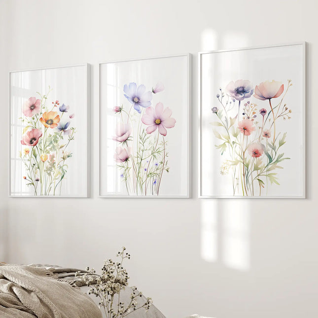 Minimalist Watercolor Botanical Prints Art Decor