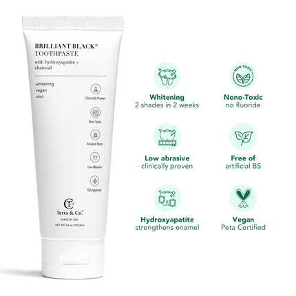Natural Charcoal Toothpaste + Hydroxyapatite Bundle – Fluoride-Free Whitening & Remineralizing Duo