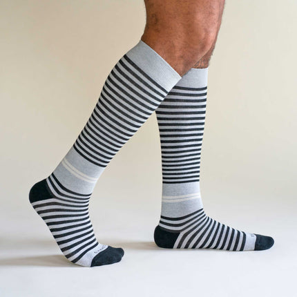 CloudCotton Compression Socks - Black/Grey
