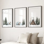 Black Frame - w/ mat / 8x10 inches