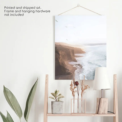 Coastal Cliff and Ocean Rocks Poster