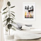 White Frame w/ Mat / 8x10 inches