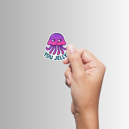 "You Jelly?" Funny Sarcastic Jellyfish Sticker