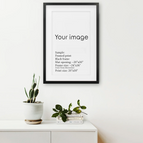 Black Frame w/ Mat / 8x10 inches