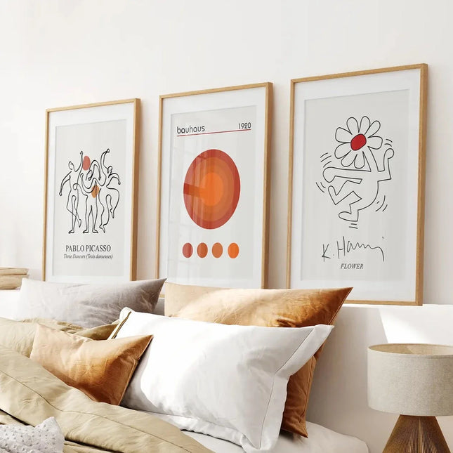 Abstract Picasso Wall Art Set of 3 Poster