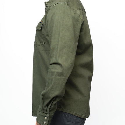 Earl Denim Shirt - Dusty Olive