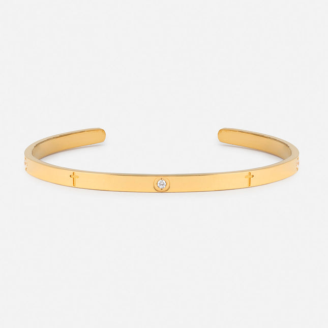 Eternity Gem Cuff Bracelet